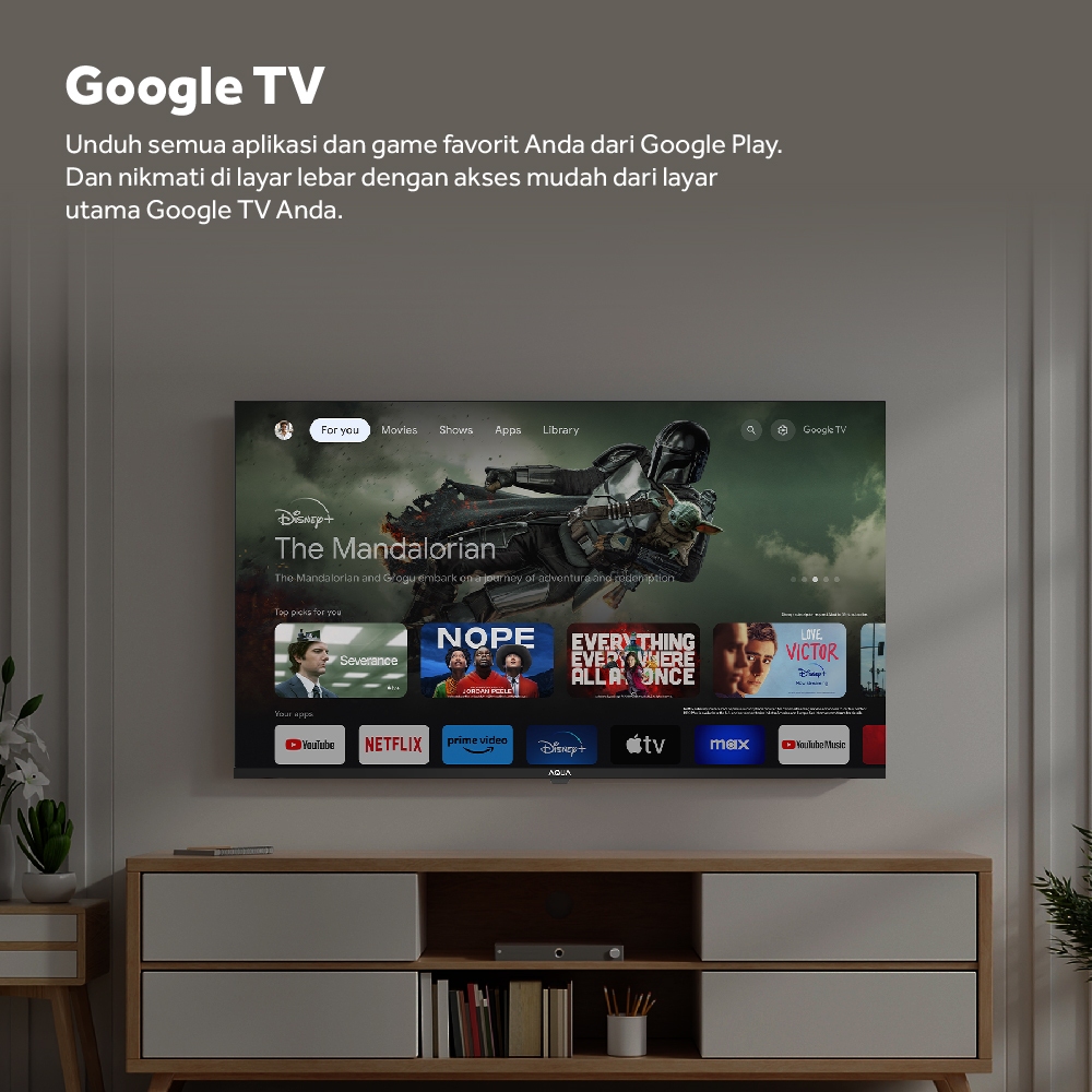 AQUA AQUA 50 Inch 4K HDR Google TV AQT50S80EUX