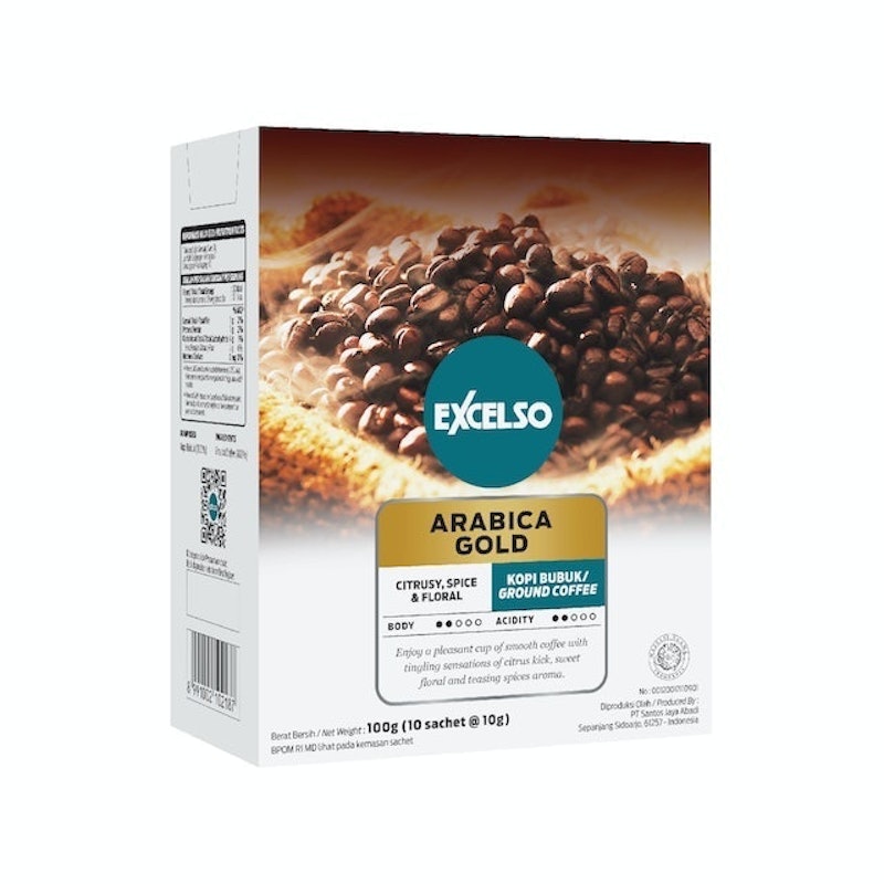 Excelso Single Serving Arabica Gold Folding Box 1