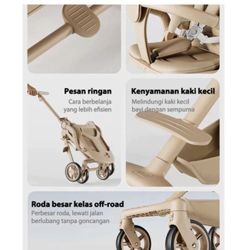 Mmflight Stroller Bayi Lipat Travelling 2 Arah 4