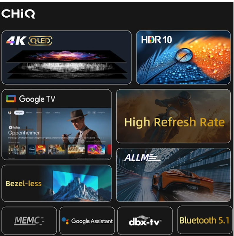 CHiQ 50" QLED TV 4K 2