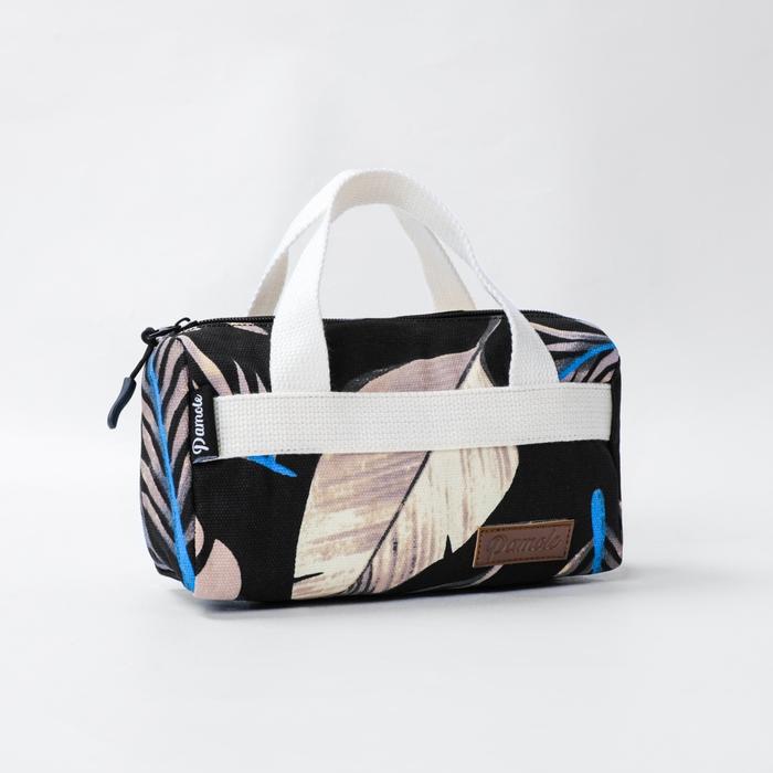 Pamole Pamole Pouch Dompet Travelling Bahan Kanvas Motif Penutup Resleting