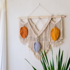 Hiasan Dinding Macrame Daun