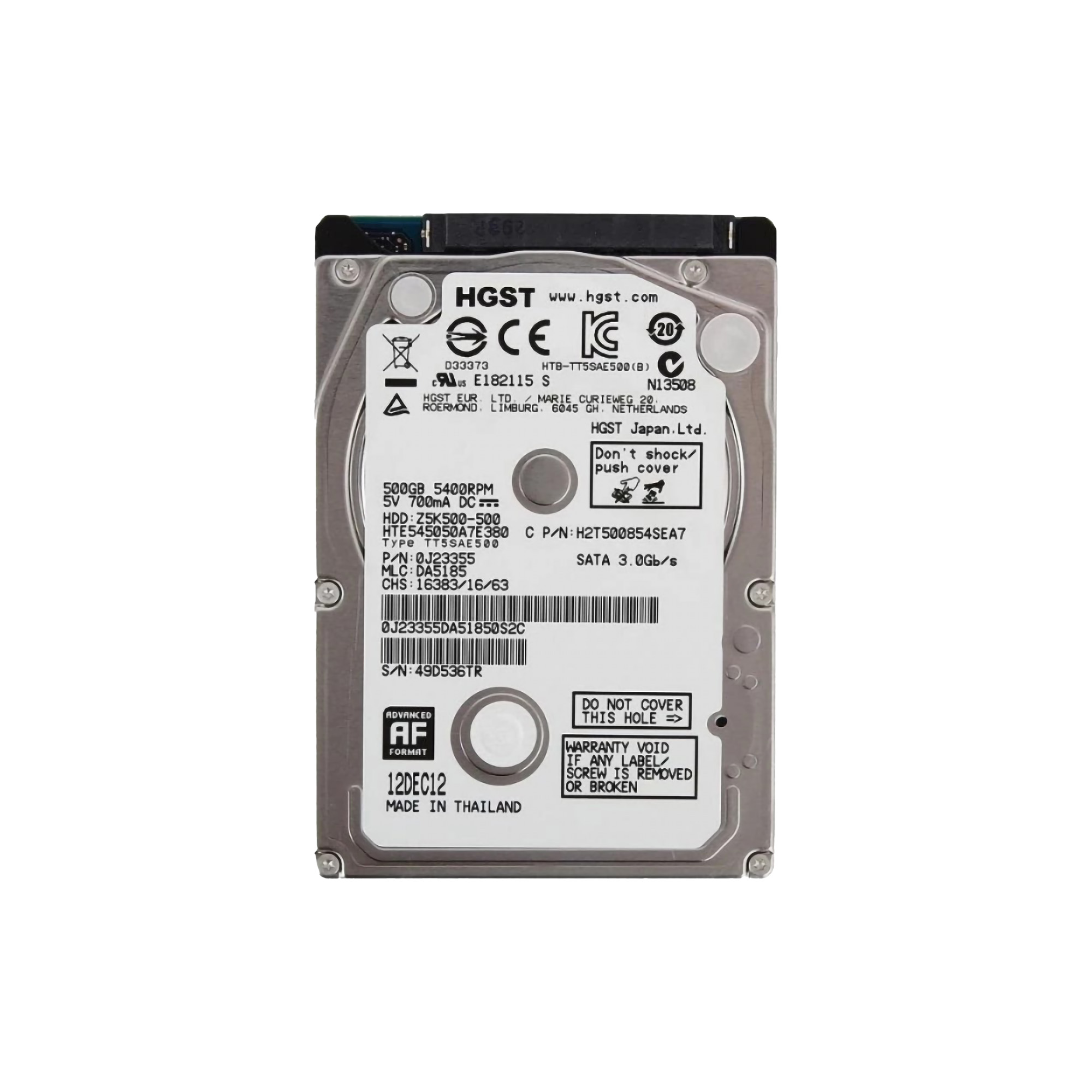 HGST Internal Laptop Hardisk 2.5" 500 GB