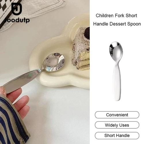  JOODUTP Sendok Stainless Pegangan Pendek