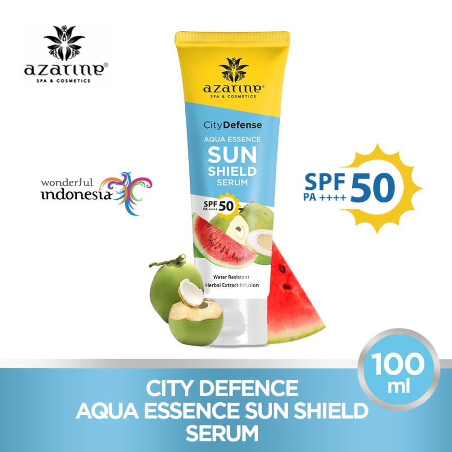 Wahana Kosmetika Indonesia Azarine® City Defense Aqua Essence Sun Shield Serum SPF 50 PA++++