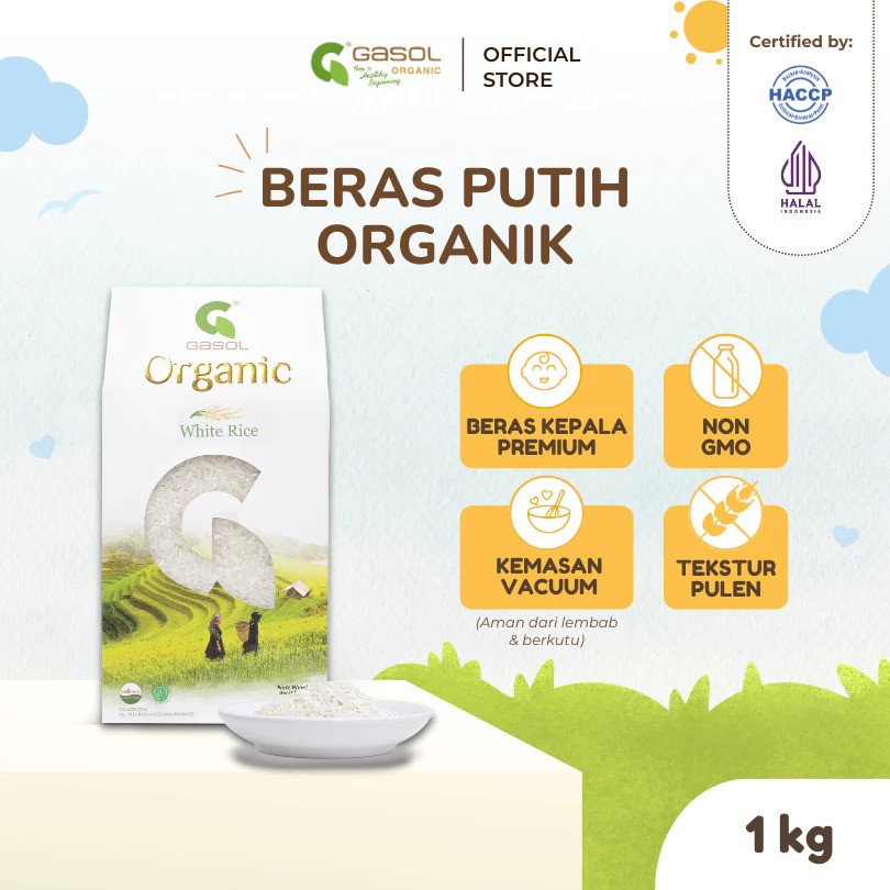 Gasol Organik Gasol Beras Putih Organik