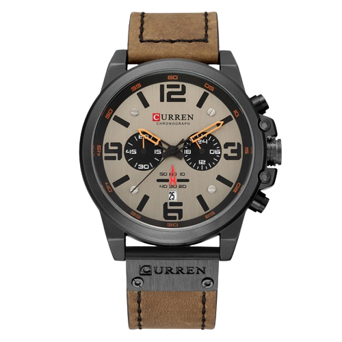 Curren Original Brand Leather Straps Wrist Watch for Men 8314