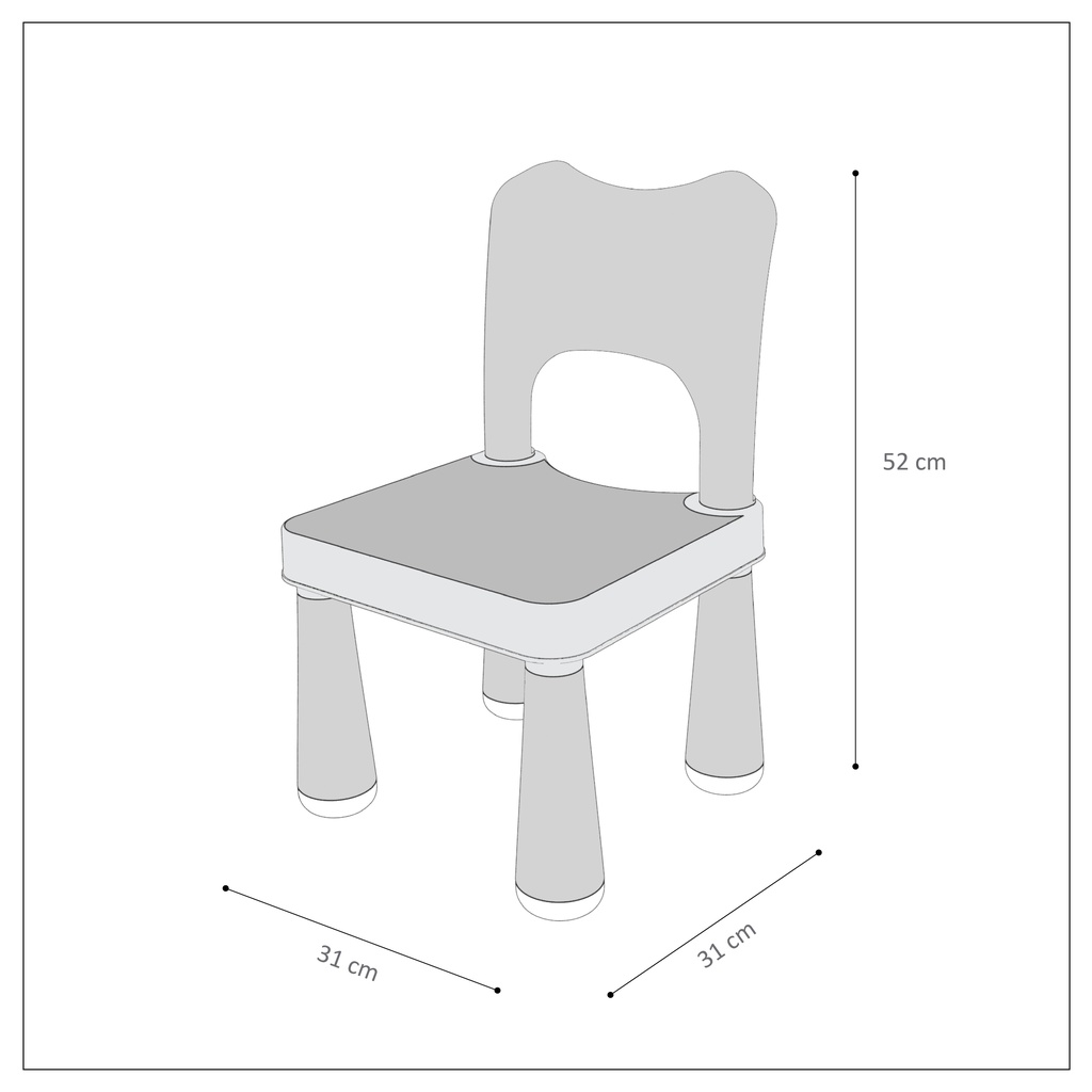 Naiba Houseware Naiba Meja & Kursi Junior 1251 MCR