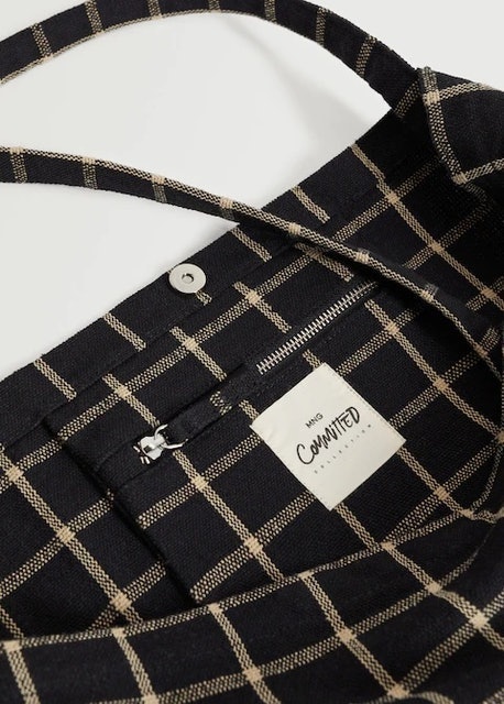 Mango Check Shopper Bag REF. 17085946-MALLORCA-LM
