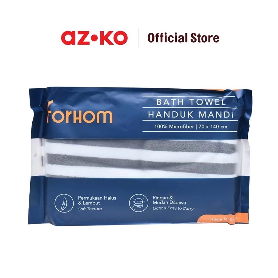AZKO Forhom 70x140 cm Handuk Mandi Microfiber S Abu-Abu 5