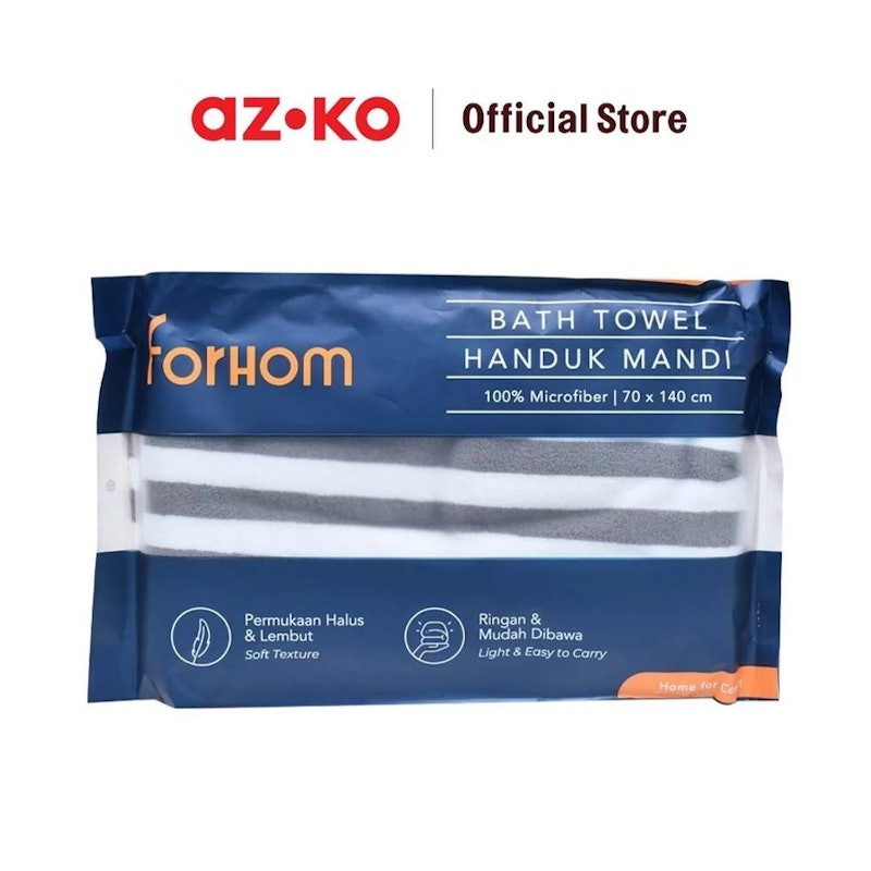 AZKO Forhom 70x140 cm Handuk Mandi Microfiber S Abu-Abu 5