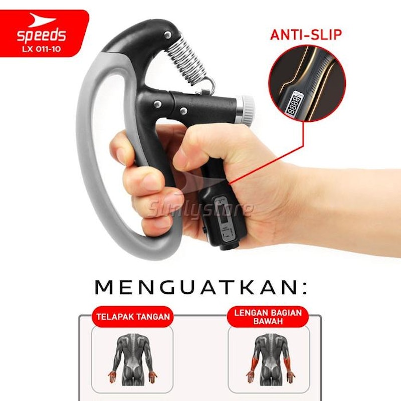 SPEEDS Hand Grip Ergonomis + Digital Counter Hitam 2