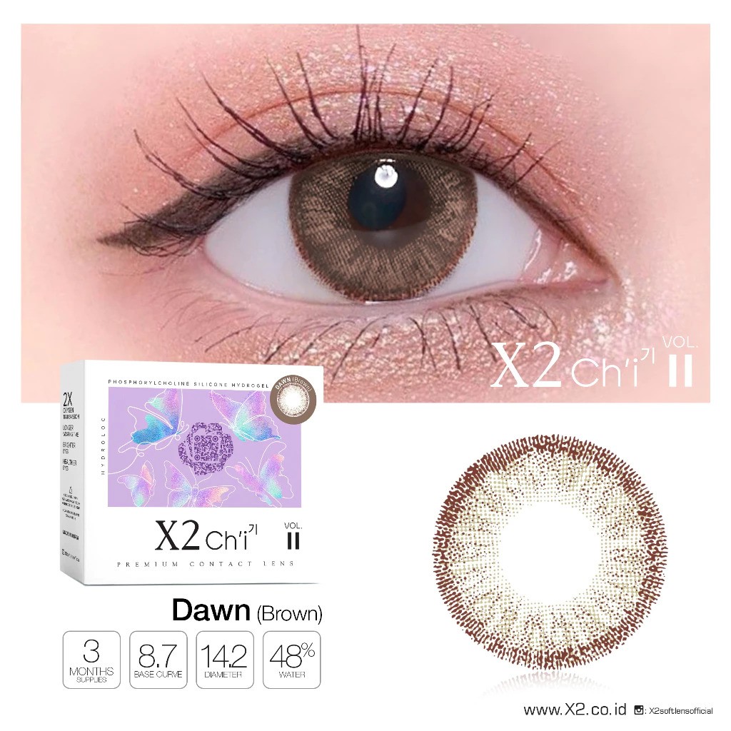 Katamata X2 Ch'i Softlens Vol II Dawn (Brown)
