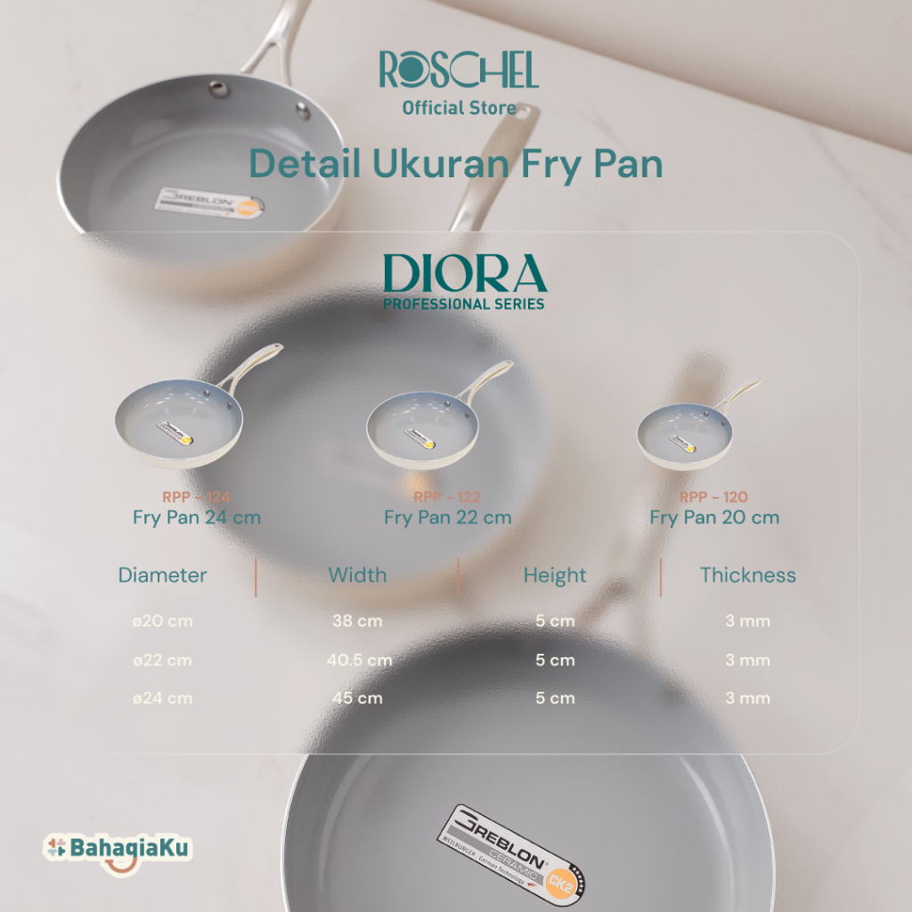 Roschel Roschel Diora Professional Fry Pan Ceramic