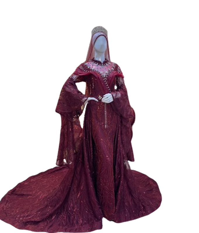 Gaun Pengantin Full Payet Slim Ekor