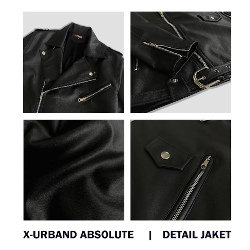 X Urband Absolute Jaket Kulit Sintetis Ramones 4