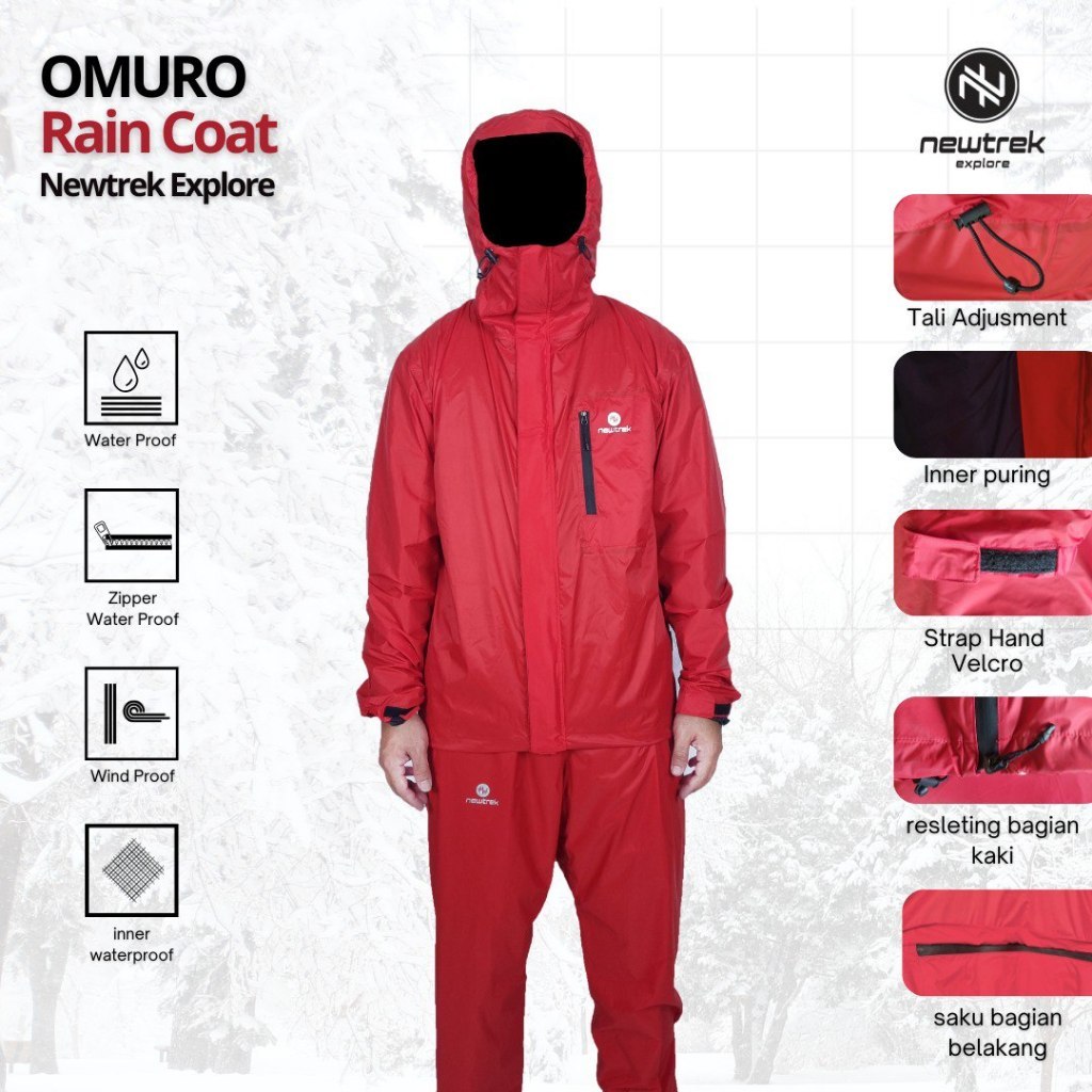  Newtrek Raincoat Gorpcore Omuro Series