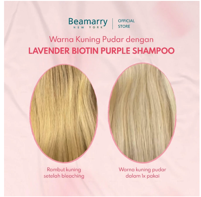 Beamarry Indonesia Makmur Beamarry New York Lavender Biotin Purple Shampoo 