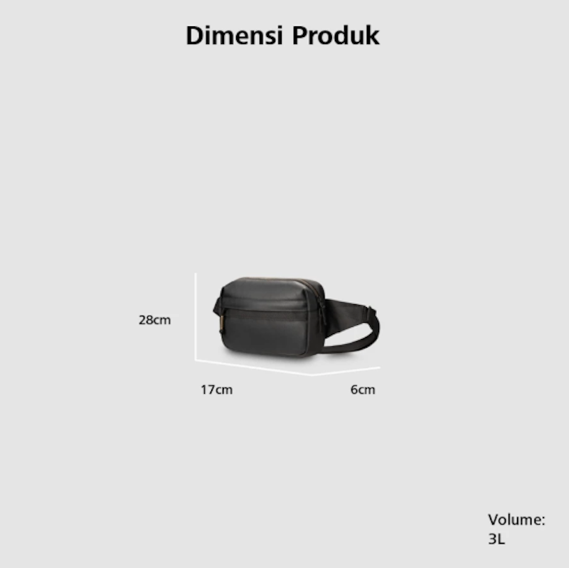 Bodypack Weston 3.0 Waist Bag Hitam 5