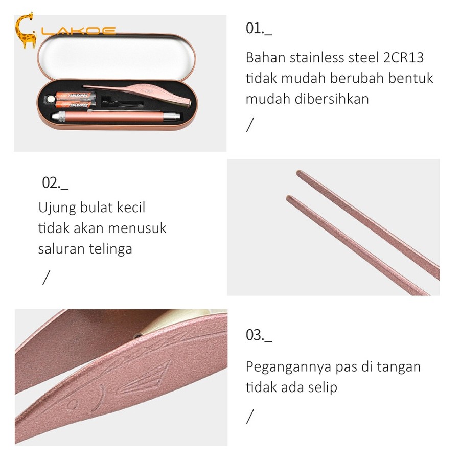 Aneka Agung Pratama LAKOE Korek Kuping LED Set