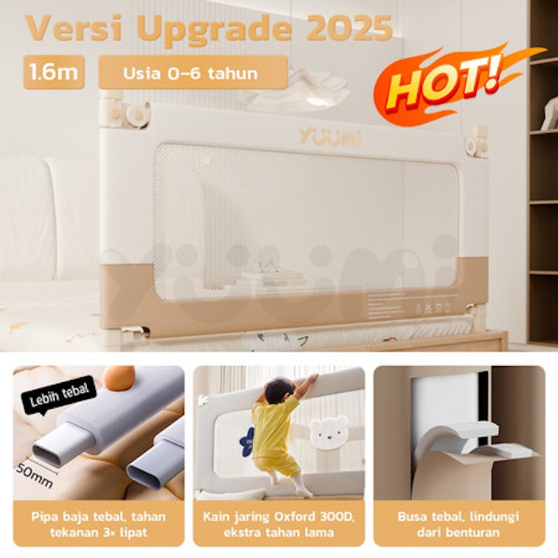 Yuumi Pagar Kasur Pengaman Bayi Versi Upgrade 5