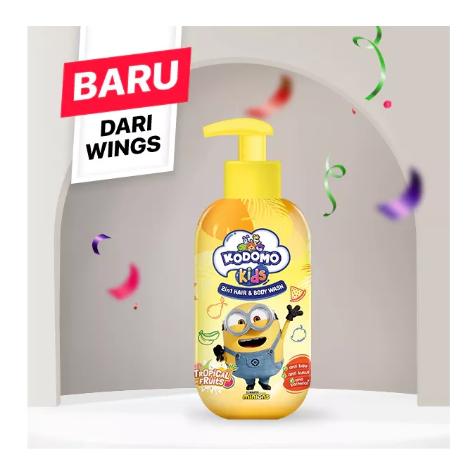 Wings Kodomo Kids 2 in 1 Hair & Body Wash Tropical Fruits