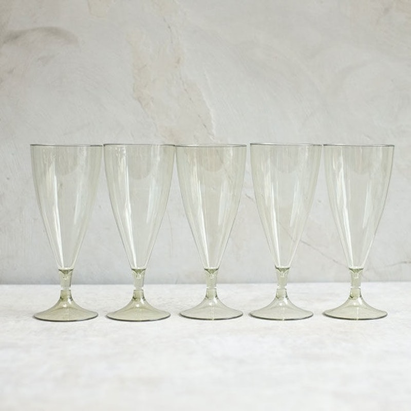 Gelas Plastic Wine Champagne (Green) 3