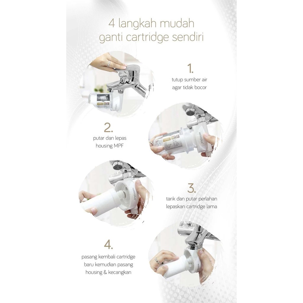 waterplus+ Mineral Shower Filter Catridge 4