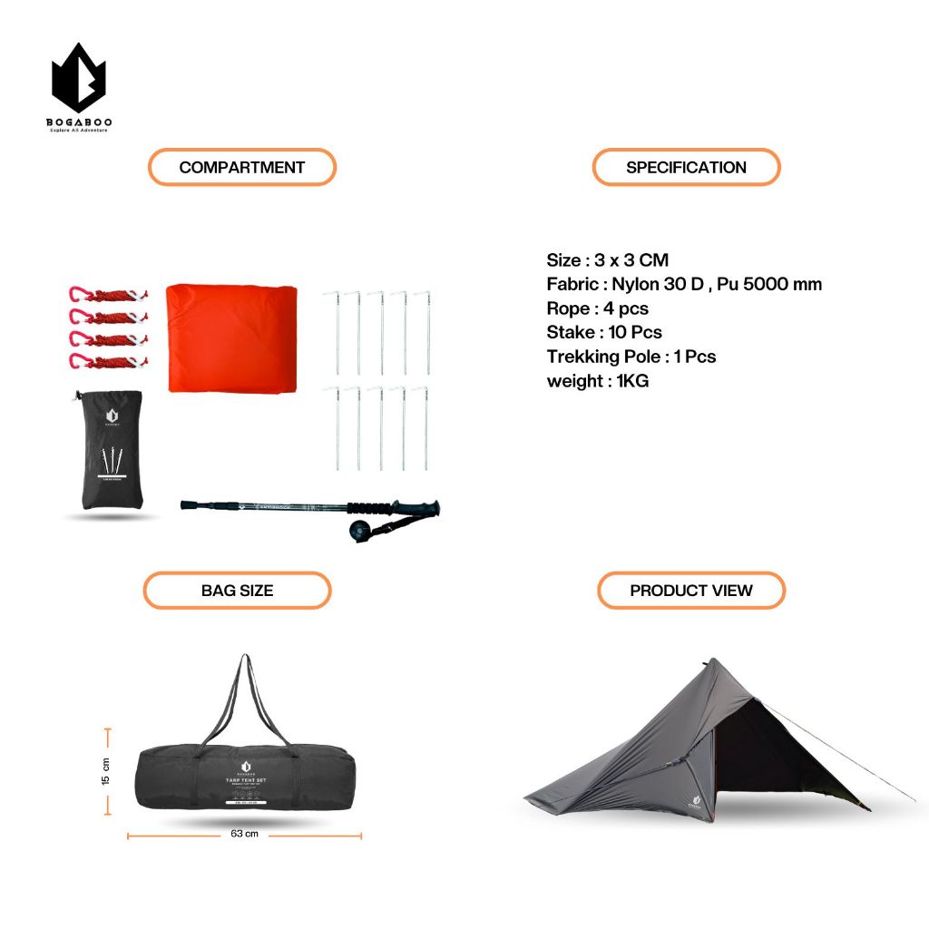  Bogaboo Tarp Tent Set