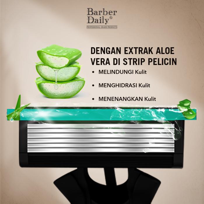 Akasha Wira International Barber Daily by Makarizo Shaver Six Blade Razor