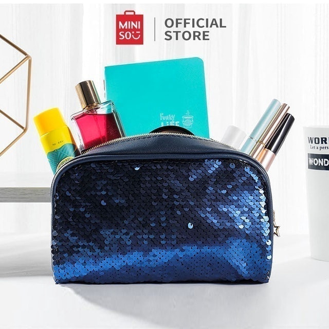 Sequin Rectangular Cosmetic Bag