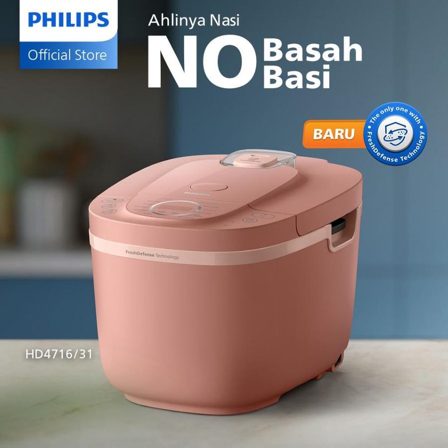 Philips Electronics Philips Digital Rice Cooker 3000 Digital Series 1.8 L H  D4716/31 Pink