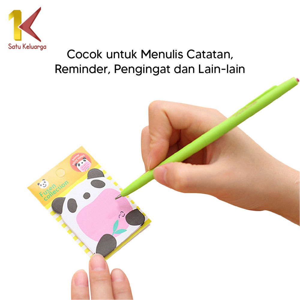 Satu Keluarga Sticky Notes Motif Binatang A3 