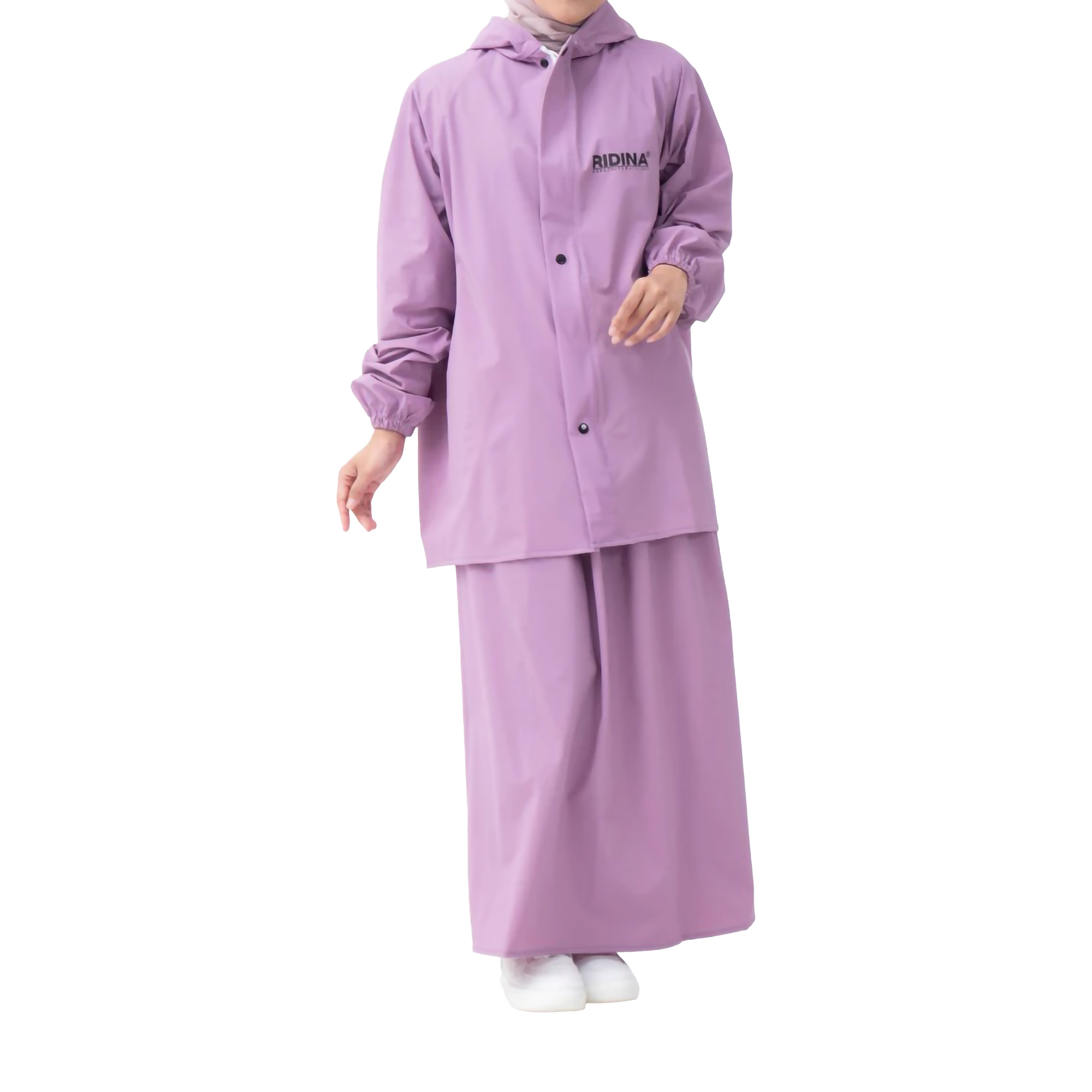 Ridinia Jas Hujan Wanita Setelan Baju dan Rok