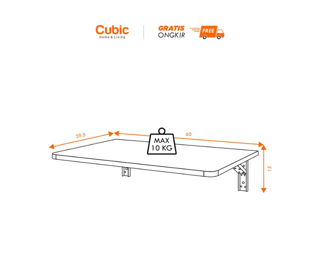 Wahana Lentera Raya Cubic Meja Kerja Lipat / YAGI FT 60
