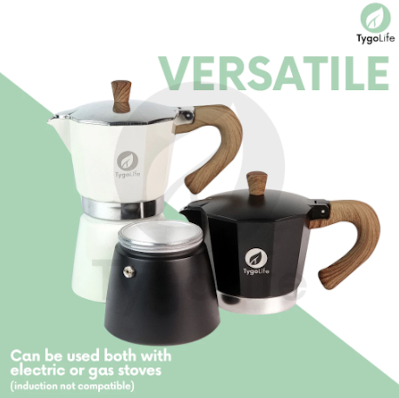 Tygo Volcano Lite Moka Pot 6 Cups 4