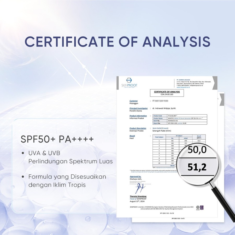 SKINTIFIC Cosmetics SKINTIFIC Matte Fit Serum Sunscreen SPF 50+ PA++++