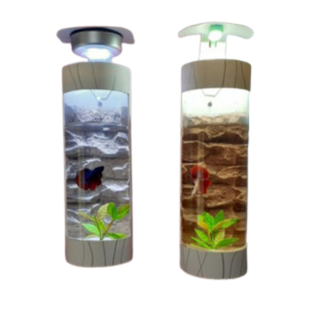 Aquarium Dinding Tabung Lampu LED
