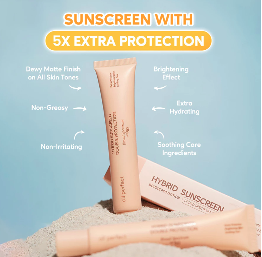 All Perfect Hybrid Sunscreen Double Protection Broad Spectrum SPF 50  3