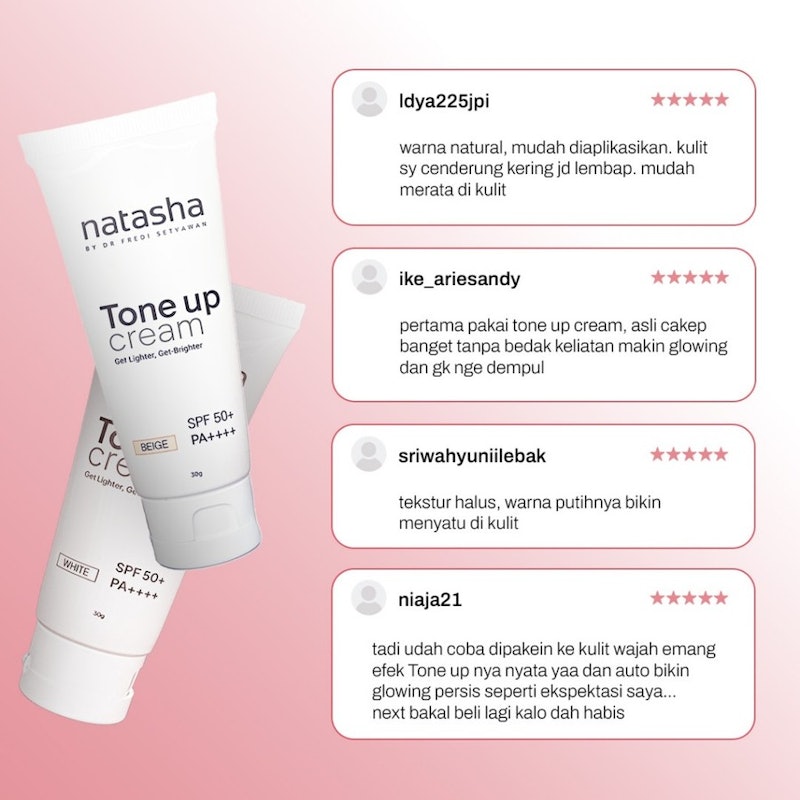 Natasha Tone Up Cream Beige SPF 50+ PA++++ 4