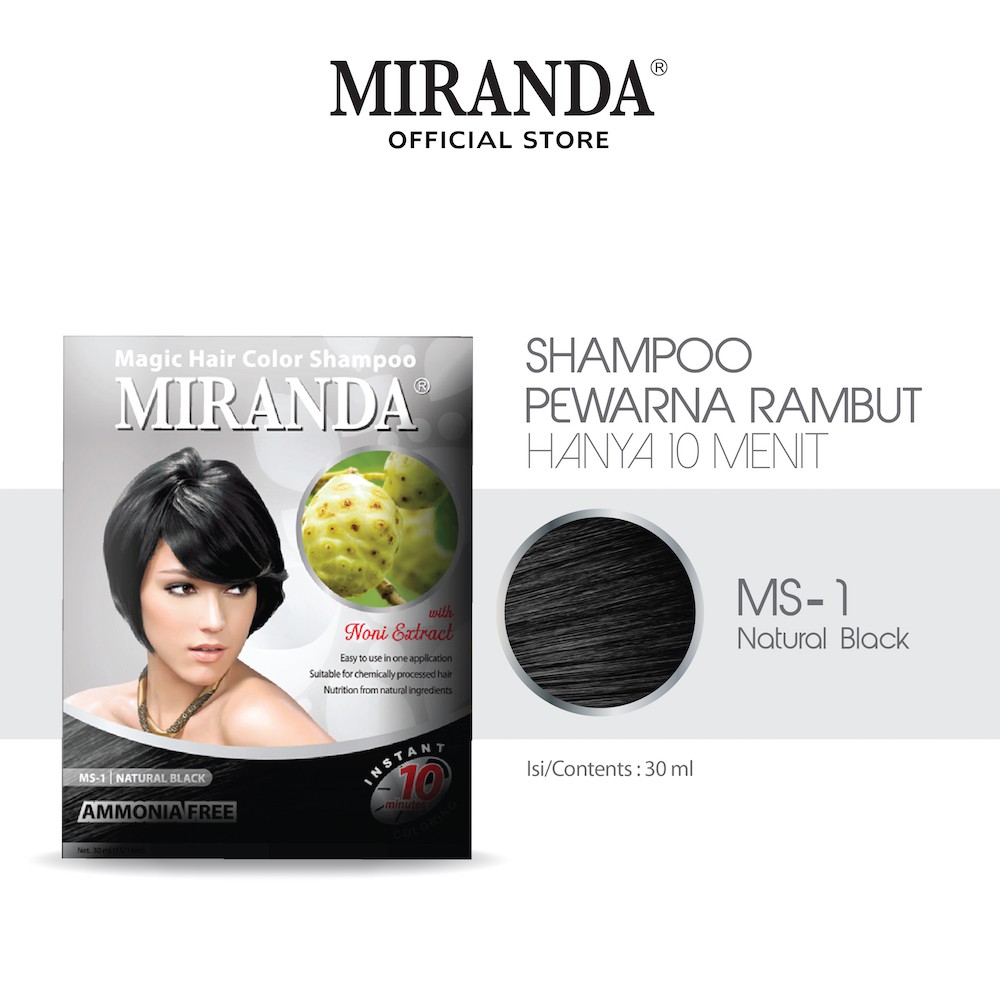 Miranda Magic Hair Color Shampoo Natural Black MS1 