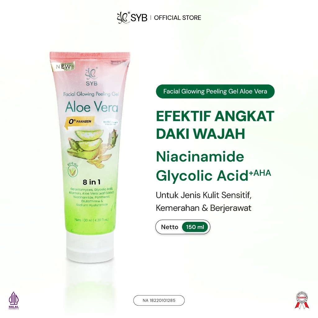 Alwinda Pratama Jaya SYB Facial Glowing Peeling Gel Aloe Vera