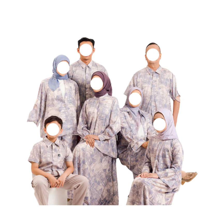 Elzatta Gamis Beads Sarimbit Keluarga Miryam Series Grey 2