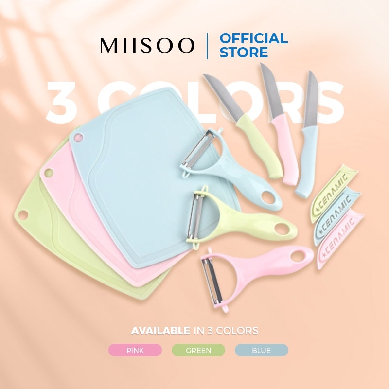 MIISOO Talenan Pisau Set 3 In 1 3