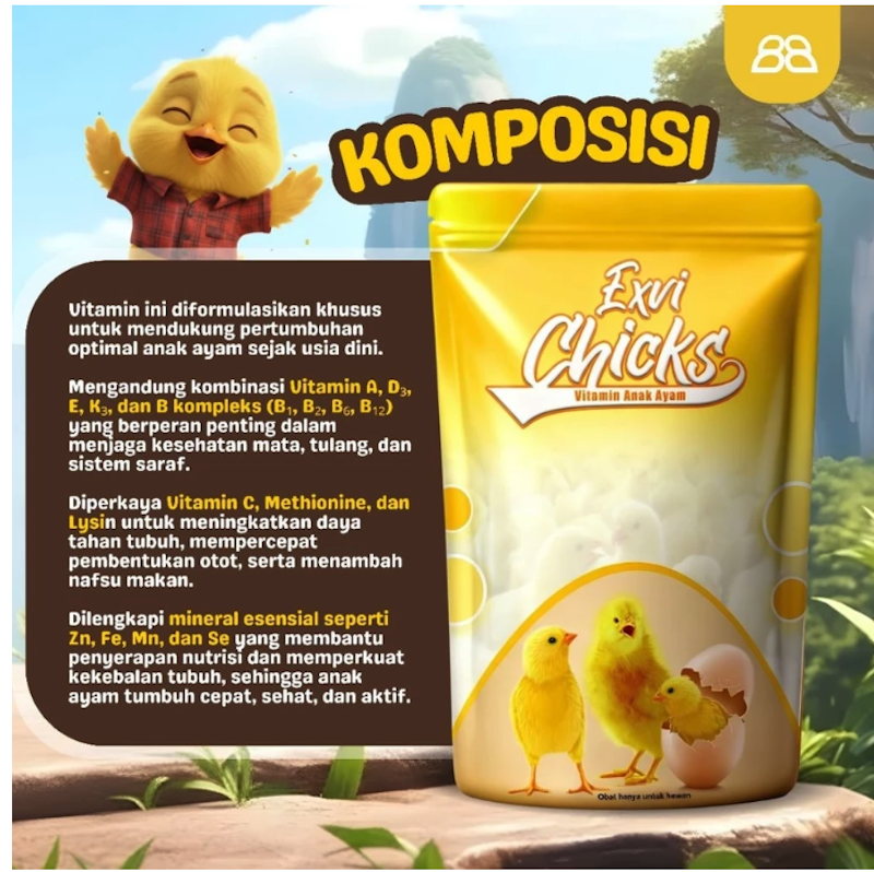 Exvi Chicks Vitamin Anak Ayam 4