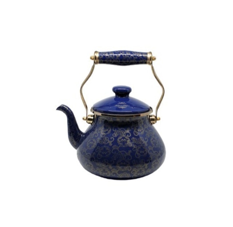 Tea Kettle Lace Blue 1