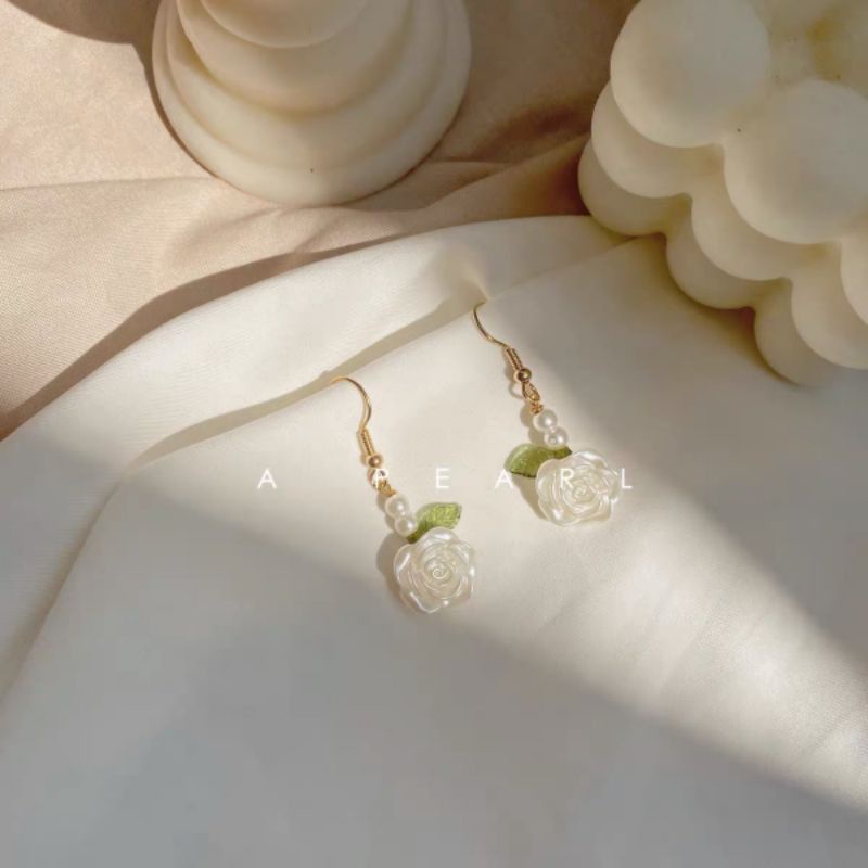  Anting Mawar Putih Korean Style
