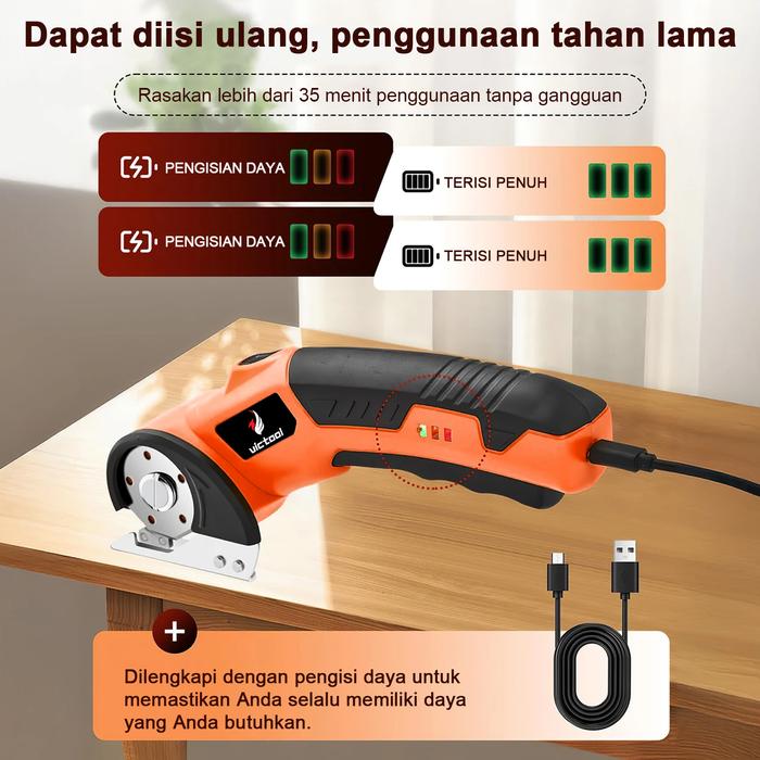 Shenzhen Huizhi Innovation Network Victool Gunting Kain Listrik