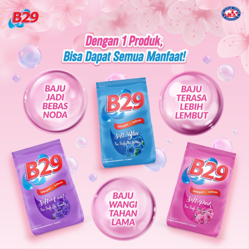 B29 Deterjen + Softener Soft Pink 5