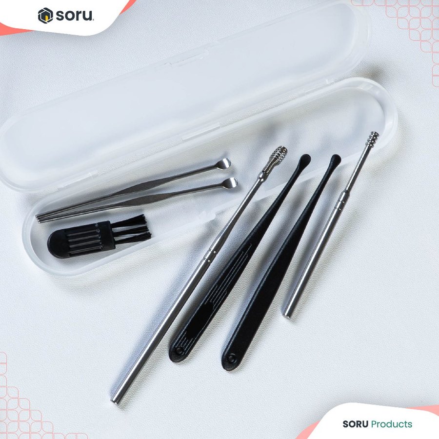 Solusi Rumah Nusantara  SORU Korek Kuping 8 in 1 Stainless Steel  ECS8007H